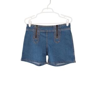 Wrangler Medium Wash Double Zip Denim Shorts Size 5/6